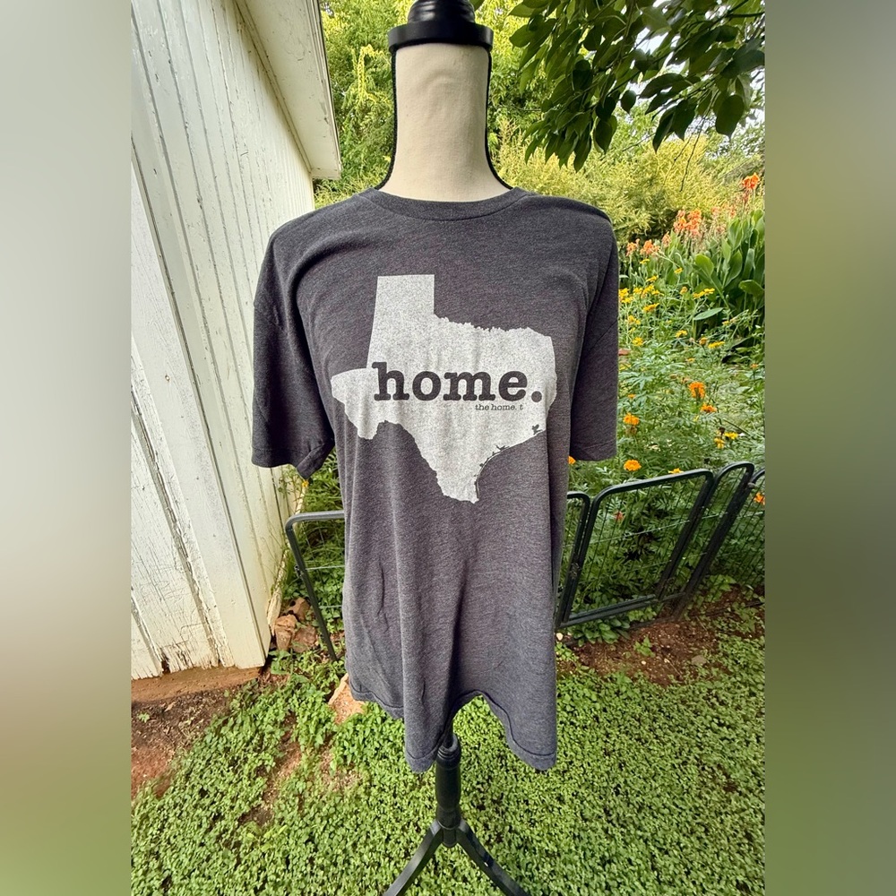 The Home T Texas Home Dark Gray Size Large Graphic Tee